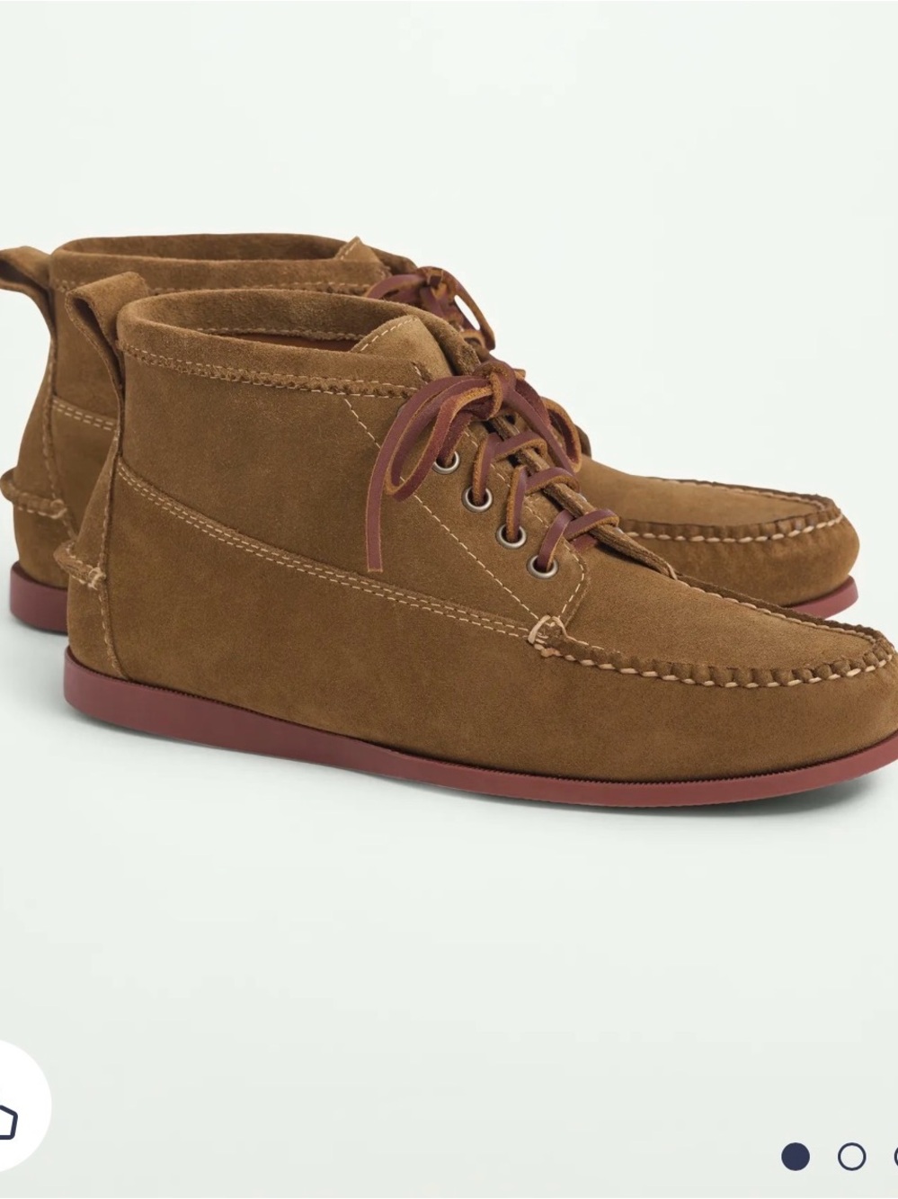 Brooks Brothers Hayden Camp Men's Suede Moc Toe Chukka Boots in Brown Size 11